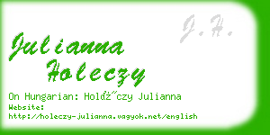 julianna holeczy business card